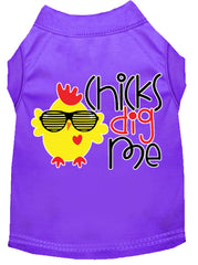 Chicks Dig Me Screen Print Dog Shirt