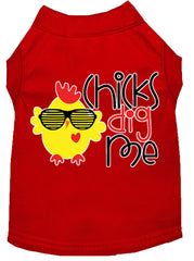 Chicks Dig Me Screen Print Dog Shirt