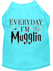 Everyday I'm Mugglin Screen Print Dog Shirt