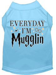 Everyday I'm Mugglin Screen Print Dog Shirt