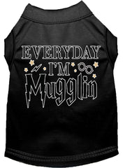 Everyday I'm Mugglin Screen Print Dog Shirt