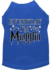 Everyday I'm Mugglin Screen Print Dog Shirt