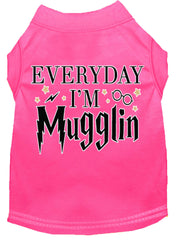 Everyday I'm Mugglin Screen Print Dog Shirt