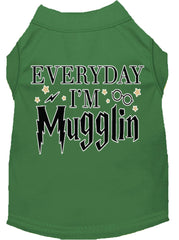 Everyday I'm Mugglin Screen Print Dog Shirt