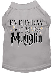 Everyday I'm Mugglin Screen Print Dog Shirt