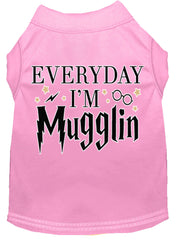 Everyday I'm Mugglin Screen Print Dog Shirt