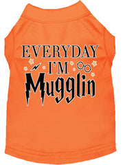 Everyday I'm Mugglin Screen Print Dog Shirt