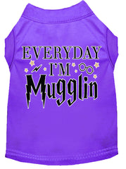 Everyday I'm Mugglin Screen Print Dog Shirt