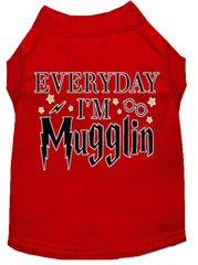 Everyday I'm Mugglin Screen Print Dog Shirt