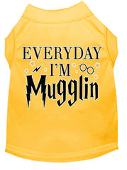 Everyday I'm Mugglin Screen Print Dog Shirt