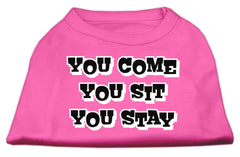 You Come, You Sit, You Stay Screen Print Shirts