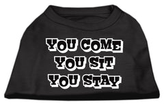 You Come, You Sit, You Stay Screen Print Shirts