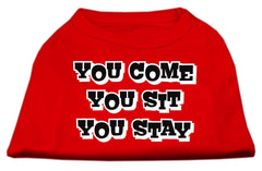 You Come, You Sit, You Stay Screen Print Shirts