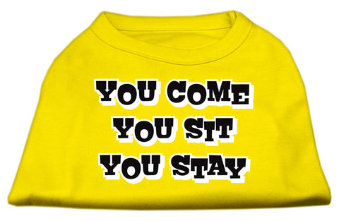 You Come, You Sit, You Stay Screen Print Shirts