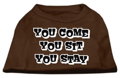 You Come, You Sit, You Stay Screen Print Shirts