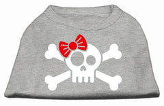 Skull Crossbone Bow Screen Print Shirt