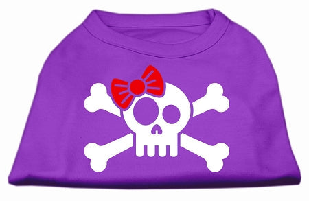 Skull Crossbone Bow Screen Print Shirt