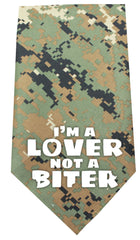 Love Not A Biter Screen Print Bandana Camo