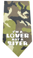 Love Not A Biter Screen Print Bandana Camo