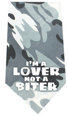 Love Not A Biter Screen Print Bandana Camo