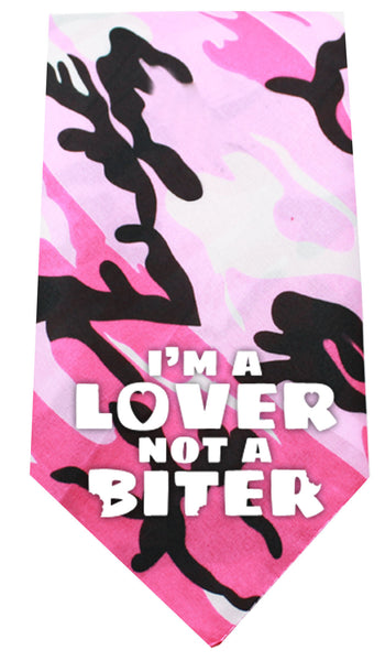 Love Not A Biter Screen Print Bandana Camo