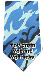 You Come Sit Stay Screen Print Bandana Camo