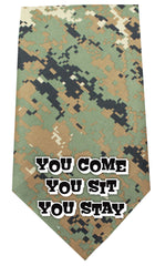 You Come Sit Stay Screen Print Bandana Camo