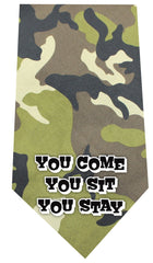 You Come Sit Stay Screen Print Bandana Camo