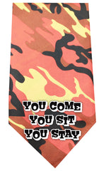 You Come Sit Stay Screen Print Bandana Camo