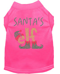 Santa's Elf Rhinestone Dog Shirt