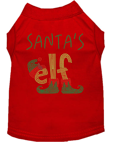 Santa's Elf Rhinestone Dog Shirt