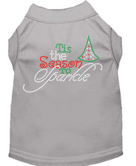 Tis The Season To Sparkle Rhinestone Dog Shirt