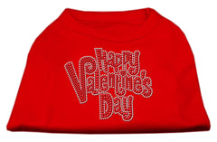 Happy Valentines Day Rhinestone Dog Shirt