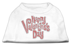 Happy Valentines Day Rhinestone Dog Shirt