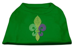 Mardi Gras Fleur De Lis Rhinestone Dog Shirt