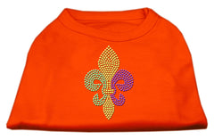 Mardi Gras Fleur De Lis Rhinestone Dog Shirt