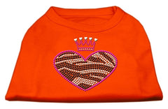 Zebra Heart Rhinestone Dog Shirt