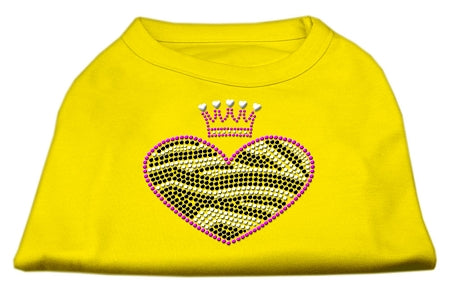 Zebra Heart Rhinestone Dog Shirt