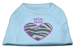 Zebra Heart Rhinestone Dog Shirt