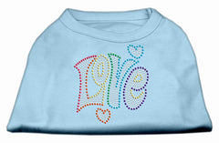 Technicolor Love Rhinestone Pet Shirt