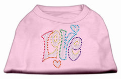 Technicolor Love Rhinestone Pet Shirt