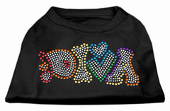 Technicolor Diva Rhinestone Pet Shirt