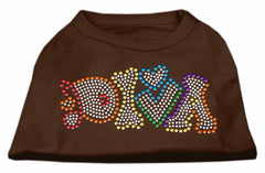 Technicolor Diva Rhinestone Pet Shirt