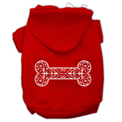 Henna Bone Screen Print Pet Hoodies