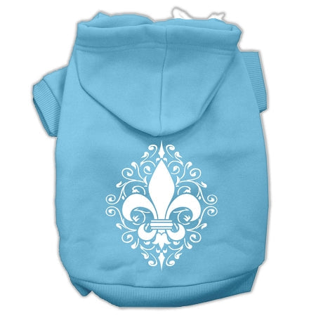 Henna Fleur De Lis Screen Print Pet Hoodies Size