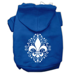 Henna Fleur De Lis Screen Print Pet Hoodies Size