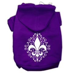 Henna Fleur De Lis Screen Print Pet Hoodies Size