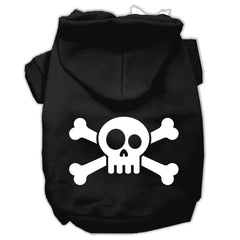 Skull Crossbone Screen Print Pet Hoodies Size