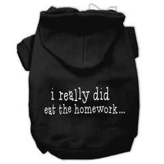 I Really Did Eat The Homework Screen Print Pet Hoodies Size