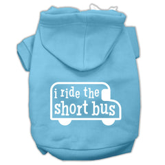 I Ride The Short Bus Screen Print Pet Hoodies Size